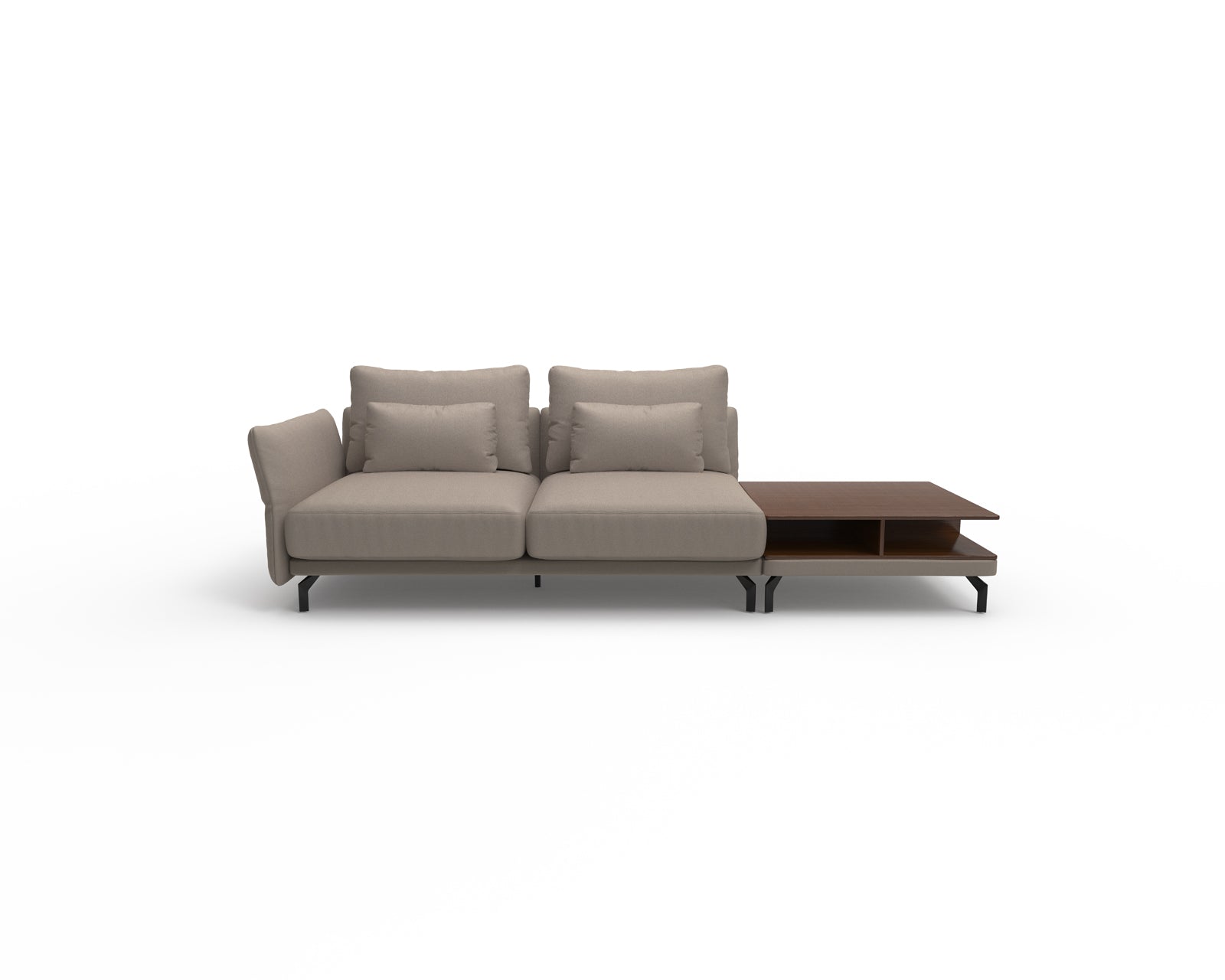 Seagull 2 Seater Sofa with Shelf Table (Right)